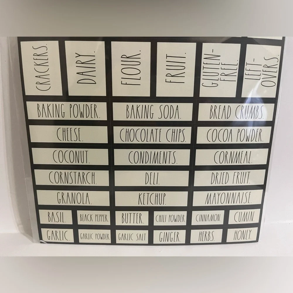 RAE DUNN ORGANIZING LABELS